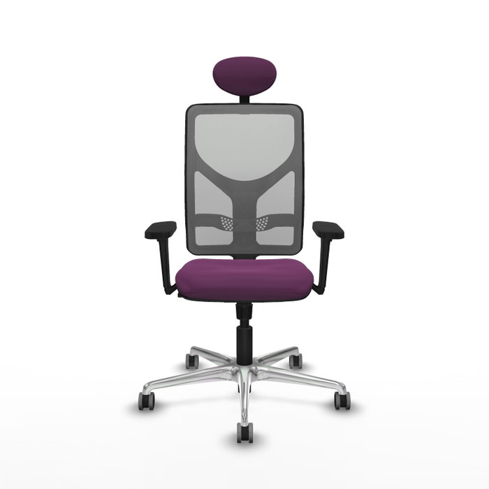 PIQUERAS Y CRESPO Silla de oficina Motilla con mecanismo Sincro, Morado y Gris