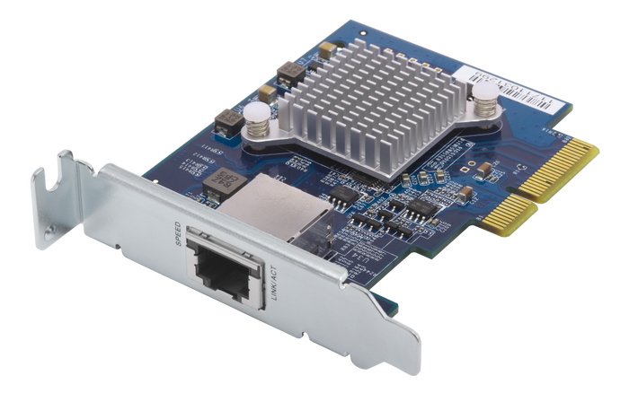 QNAP Tarjeta de Red QXG-10G1T - 1 puerto NBASE-T RJ-45 10GbE, PCIe 3.0 x4, Compatible con NAS QNAP, Incluye Brackets