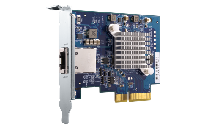QNAP Tarjeta de Red QXG-10G1T - 1 puerto NBASE-T RJ-45 10GbE, PCIe 3.0 x4, Compatible con NAS QNAP, Incluye Brackets