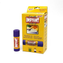 INSTANT Barra de Pegamento Color Lila Grande 40g (Set de 12)