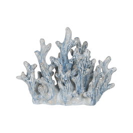 Figura Coral Azul Cerámica Decoración 43 X 21 X 30,50 cm