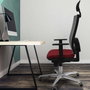 PIQUERAS Y CRESPO Silla de oficina Horna con mecanismo Sincro, Gris y Negro