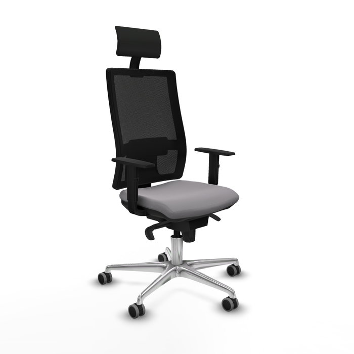 PIQUERAS Y CRESPO Silla de oficina Horna con mecanismo Sincro, Gris y Negro PIQUERAS Y CRESPO Silla de oficina Horna con mecanismo Sincro, Gris y Negro
