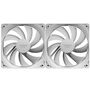 Tacens Anima AF12X2W Pack de 2 Ventiladores PC 120mm, Blanco, Ultra Silenciosos (14dB), Rodamientos FLUXUS, 1200 RPM, 3 Pins/Molex