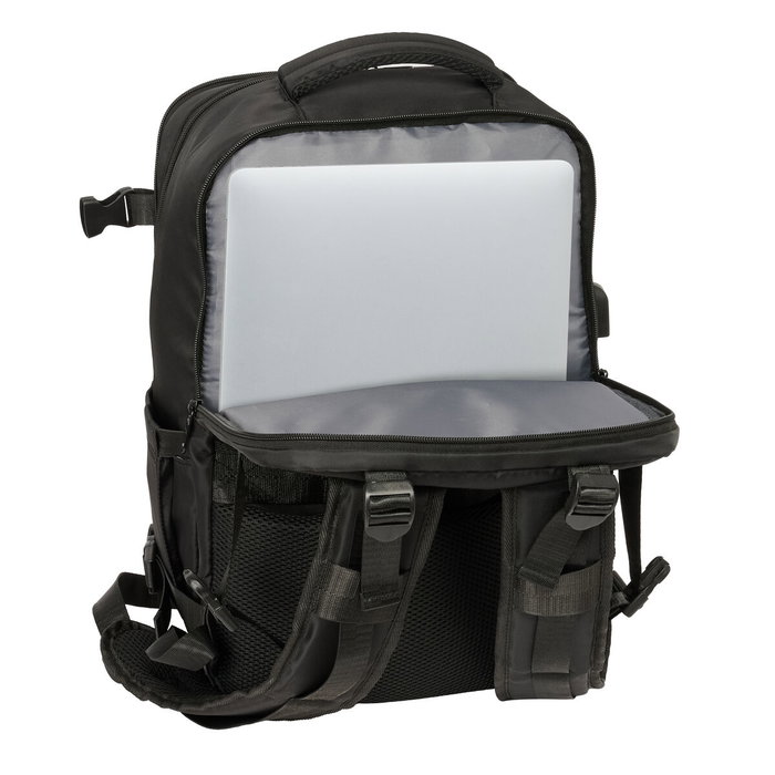 Safta Mochila Viaje Cabina Portatil 15,6'' F.C. Barcelona Negra