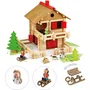 Jeujura - Set de Construcción de Madera El Gran Chalet Alpino - 215 Piezas - Para Mayores de 5 Años