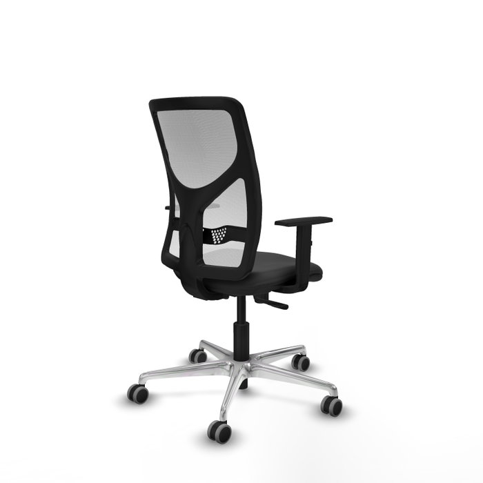 PIQUERAS Y CRESPO Silla de oficina Motilla con mecanismo Sincro, Gris oscuro y Blanco