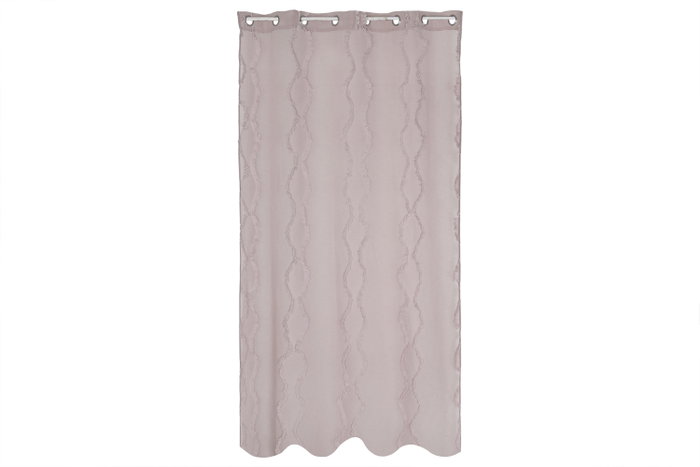 DKD Home Decor Cortina Boho Rosa Palo 260 x 140 cm (2 Unidades) Poliester