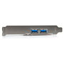 StarTech Adaptador PCIe de 2 Puertos USB 3.0 a SATA Interno y 2 Puertos USB Externos con Alimentación, Full/Low Profile, Renesas/NEC, para Windows y Server