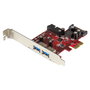 StarTech Adaptador PCIe de 2 Puertos USB 3.0 a SATA Interno y 2 Puertos USB Externos con Alimentación, Full/Low Profile, Renesas/NEC, para Windows y Server