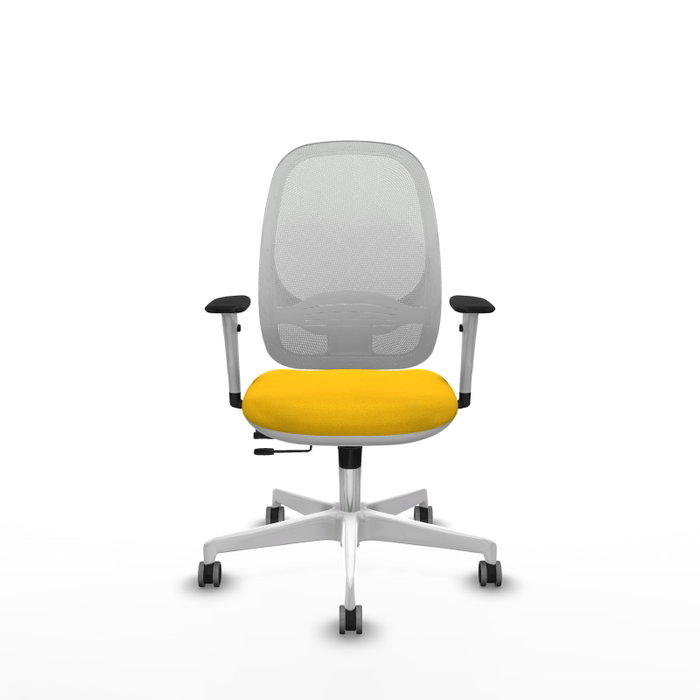PIQUERAS Y CRESPO Silla de oficina Cilanco con mecanismo Sincro/Traslack, Amarillo y Blanco PIQUERAS Y CRESPO Silla de oficina Cilanco con mecanismo Sincro/Traslack, Amarillo y Blanco