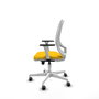 PIQUERAS Y CRESPO Silla de oficina Cilanco con mecanismo Sincro/Traslack, Amarillo y Blanco