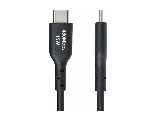StarTech.com Cable USB-A a USB-C 1m (3ft) - USB 2.0, Carga 3A/15W, Datos 480 Mbps, Conectores Níquel, TPE