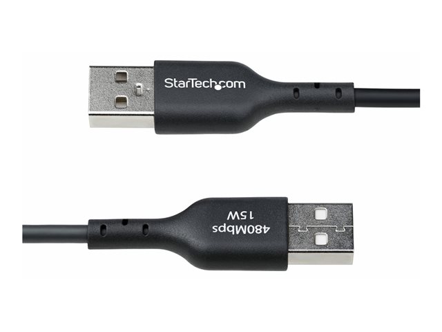 StarTech.com Cable USB-A a USB-C 1m (3ft) - USB 2.0, Carga 3A/15W, Datos 480 Mbps, Conectores Níquel, TPE