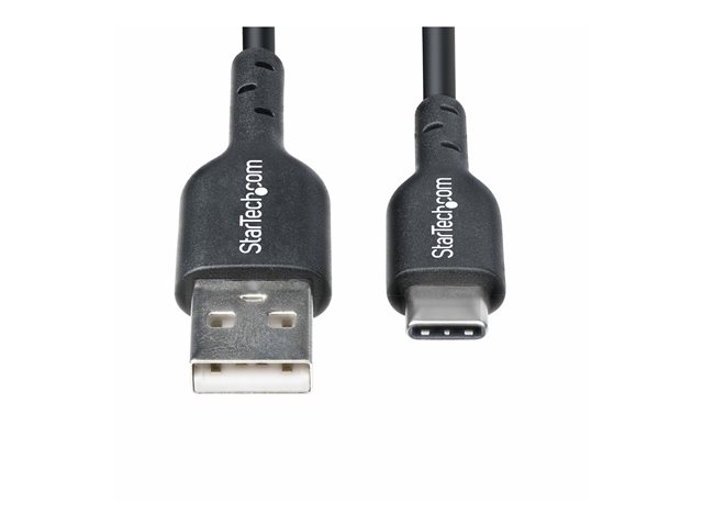 StarTech.com Cable USB-A a USB-C 1m (3ft) - USB 2.0, Carga 3A/15W, Datos 480 Mbps, Conectores Níquel, TPE