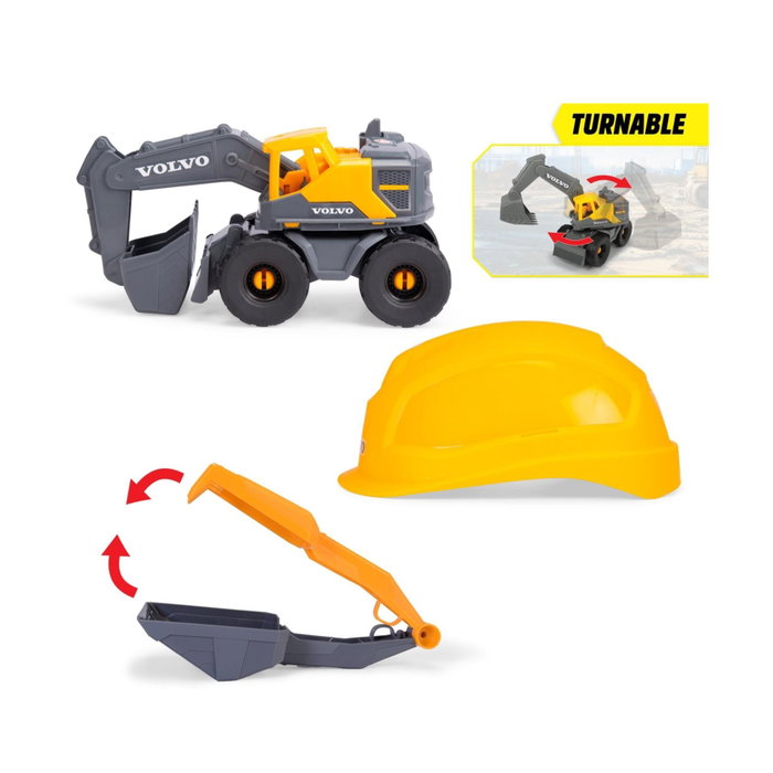 Dickie Volvo Tough Excavator Playset de 4 piezas