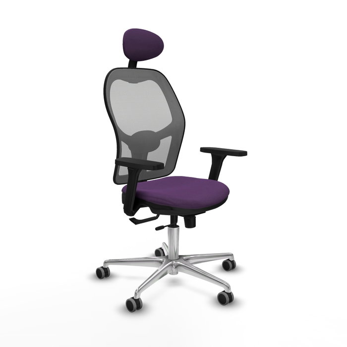 PIQUERAS Y CRESPO Silla de oficina Jorquera con mecanismo Sincro/Traslack, Morado y Gris PIQUERAS Y CRESPO Silla de oficina Jorquera con mecanismo Sincro/Traslack, Morado y Gris