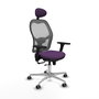 PIQUERAS Y CRESPO Silla de oficina Jorquera con mecanismo Sincro/Traslack, Morado y Gris