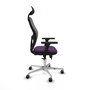 PIQUERAS Y CRESPO Silla de oficina Jorquera con mecanismo Sincro/Traslack, Morado y Gris