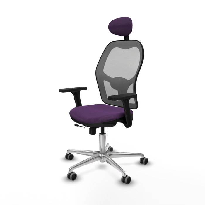 PIQUERAS Y CRESPO Silla de oficina Jorquera con mecanismo Sincro/Traslack, Morado y Gris PIQUERAS Y CRESPO Silla de oficina Jorquera con mecanismo Sincro/Traslack, Morado y Gris