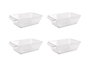 La Mediterranea Set de 4 Boles Rectangulares de Vidrio Anubis