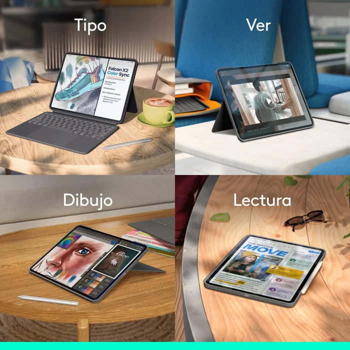 Logitech Combo Touch Smart Connector Grafito para iPad Pro 13 pulgadas (M4)