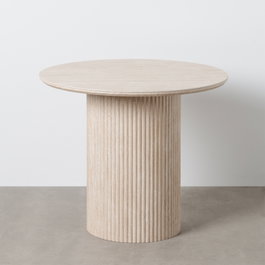 Ixia Mesa de Comedor Beige Piedra con Efecto Travertino