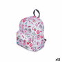 Mochila Escolar Pincello Multicolor 28 x 12 x 22 cm 22 x 28 x 12 cm Arcoíris (12 Unidades)