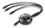Vention Cable USB 3 en 1 TRKBBE con USB-C y Lightning, 1.1m, Negro
