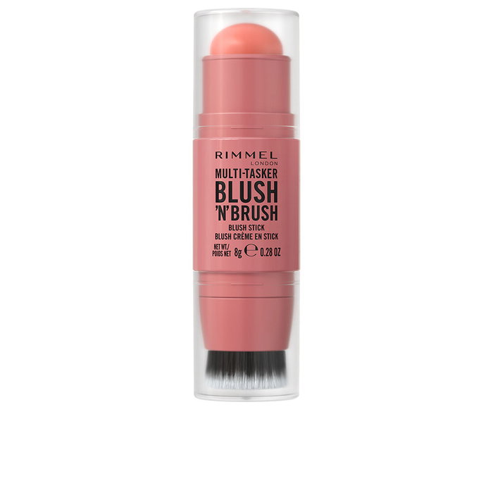 Rimmel London Multi-Tasker Blush 'n' Brush Stick - Rubor en Barra con Brocha Integrada #100-Cotton Candy, 8 gr Rimmel London Multi-Tasker Blush 'n' Brush Stick - Rubor en Barra con Brocha Integrada #100-Cotton Candy, 8 gr