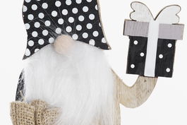 DKD Home Decor Figura Navidad Tradicional Santa Negro Rojo 5 x 31 x 13 cm (12 Unidades)