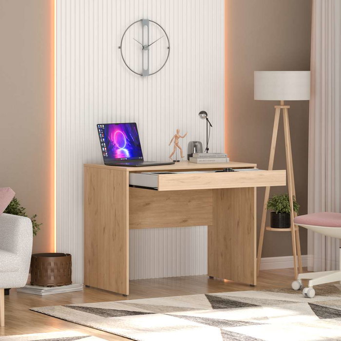 Hanah Home Escritorio de Estudio Roble 90x75x55 cm