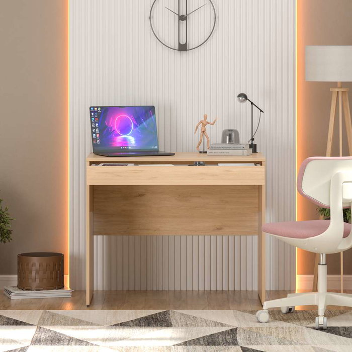 Hanah Home Escritorio de Estudio Roble 90x75x55 cm