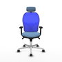 PIQUERAS Y CRESPO Silla de oficina Jorquera con mecanismo Sincro, Azul