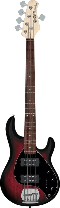Sterling StingRay Ray5 HH M/R - Ruby Red Burst Satin