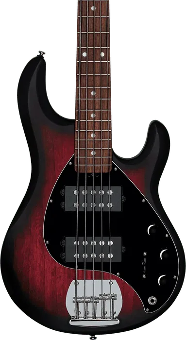 Sterling StingRay Ray5 HH M/R - Ruby Red Burst Satin
