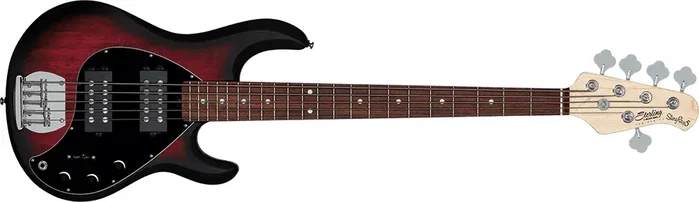 Sterling StingRay Ray5 HH M/R - Ruby Red Burst Satin