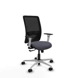PIQUERAS Y CRESPO Silla de oficina Zulema con mecanismo Sincro Gris y Negro