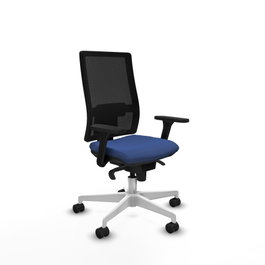 PIQUERAS Y CRESPO Silla de oficina Horna con mecanismo Sincro, Azul marino y Negro