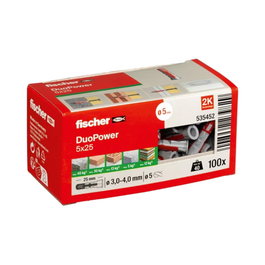 Fischer Taco Duopower ø5 x 25 mm, Caja 100 uds