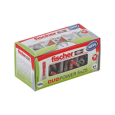 Fischer DuoPower 5x25 mm, 100 unidades Fischer DuoPower 5x25 mm, 100 unidades
