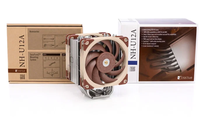 NOCTUA NH-U12A Refrigerador CPU Multisocket Intel/AMD Beige, Marrón, Plata