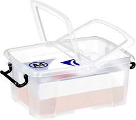 Caja Almacenamiento Strata By Cep Hw671 12 Litros Apilable Cristal (Set de 5)