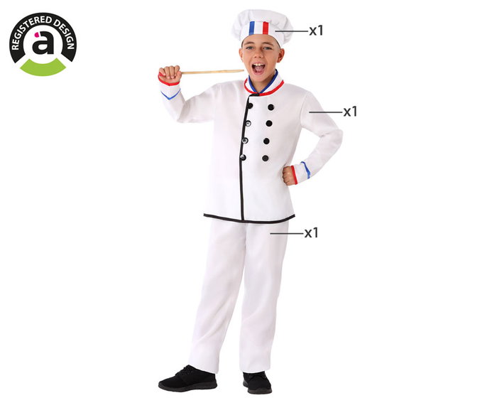 Disfraz Cocinero Niño Infantil Blanco 5-6 Años Chef Disfraz Cocinero Niño Infantil Blanco 5-6 Años Chef