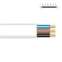 Edm Carrete Manguera Plana Cable Audio 3x1.00 mm² Blanca 20 m