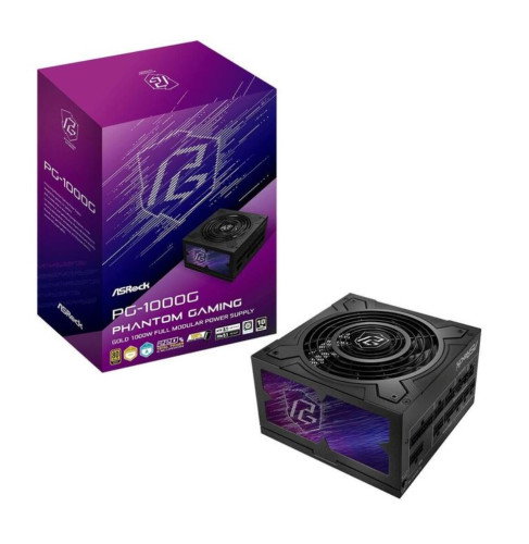 ASRock 90-UXP100-GFEAAB Fuente Alimentación PG-1000G 1000W 80 Plus Gold Modular PCI-E 5.1 ATX Negra ASRock 90-UXP100-GFEAAB Fuente Alimentación PG-1000G 1000W 80 Plus Gold Modular PCI-E 5.1 ATX Negra