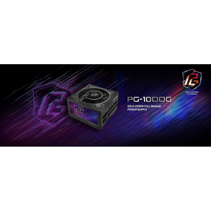 ASRock Phantom Gaming PG-1000G 1000W ATX 80+ Gold Modular Black ASRock Phantom Gaming PG-1000G 1000W ATX 80+ Gold Modular Black