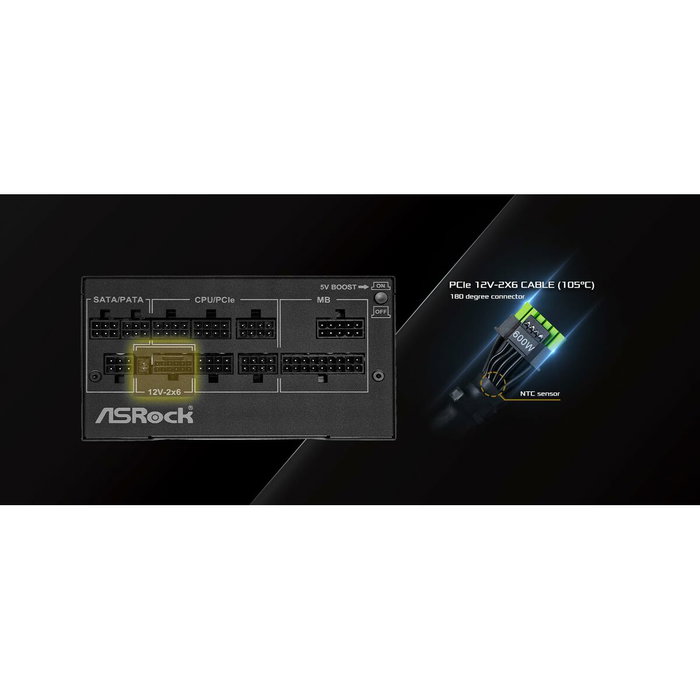 ASRock Phantom Gaming PG-1000G 1000W ATX 80+ Gold Modular Black