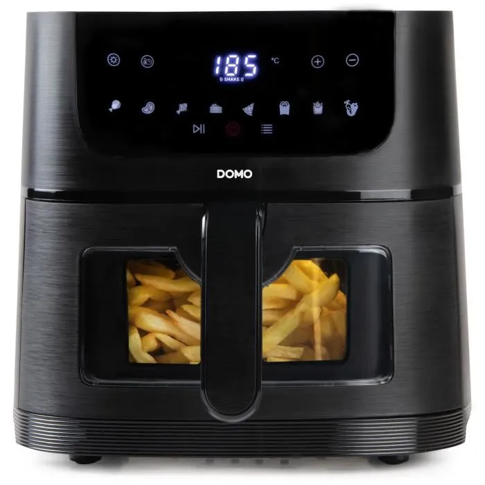 Domo DO542FR Freidora sin aceite, 4L de capacidad, 8 programas automáticos, 1350W