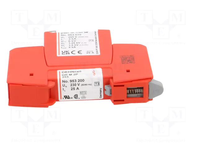 Dehn + Soehne DEHN 953 200 DEHNrail 2p DR M 2P 255 Protector contra sobretensiones Dehn + Soehne DEHN 953 200 DEHNrail 2p DR M 2P 255 Protector contra sobretensiones